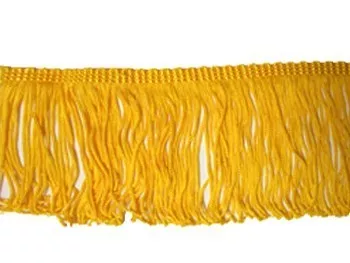 Wholesale Rayon Chainette Fringe - Flag Gold #16, 4 inch-36 yards
