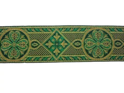 Wholesale Royal Brocade - Green and Gold, 9 meters
