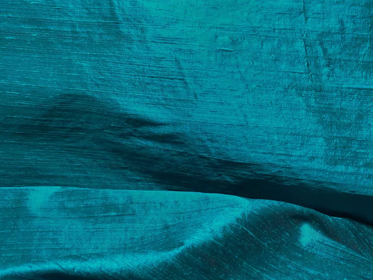Wholesale Silk Dupioni Fabric - Teal - 30 yards