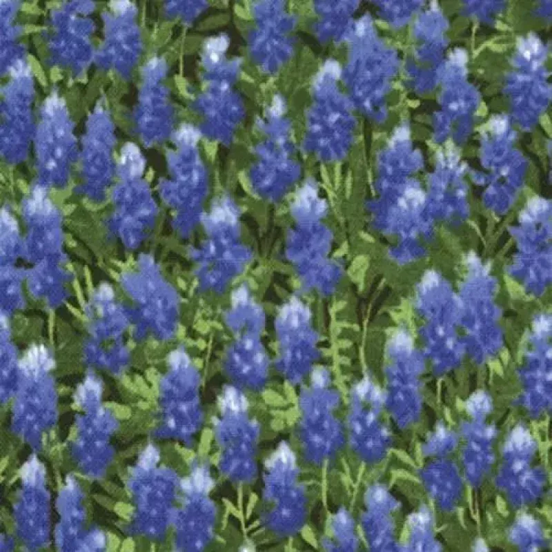 Wildflowers Basics Summer Bluebonnet Allover 44"/45" Fabric Per Yard
