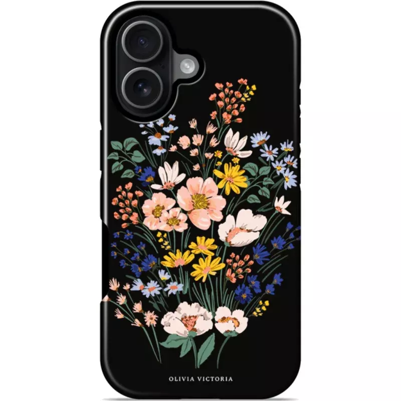 Wildflowers in Black Phone Case
