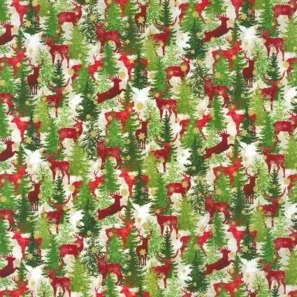 Winter Solstice II Deer 44″/45″ Fabric Per Yard