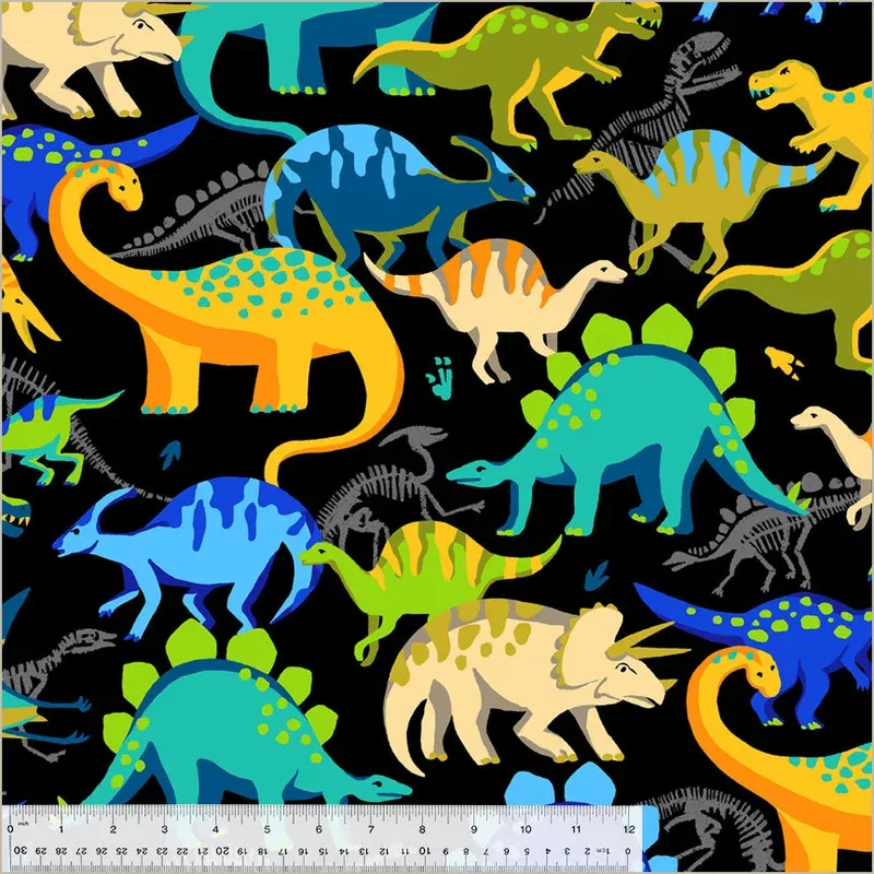 Winterfleece Prints Whistler Studios 54212-1 Black Prehistoric Pack Winterfleece