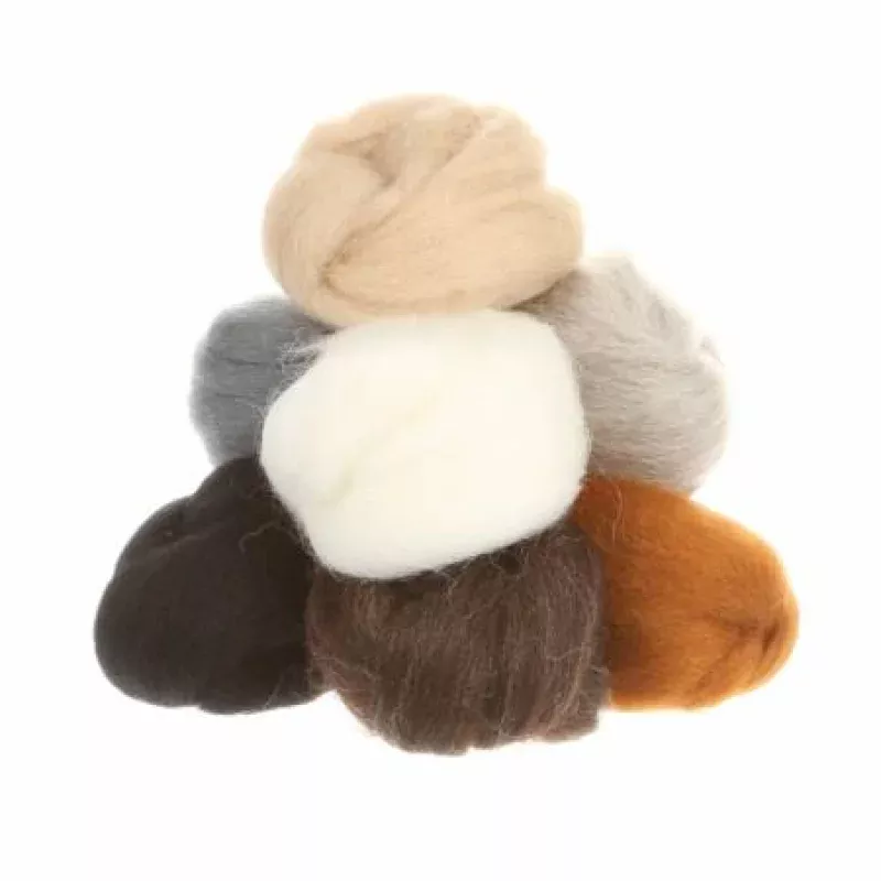 Wistyria Editions Wool Roving Assortment Furry Friends
