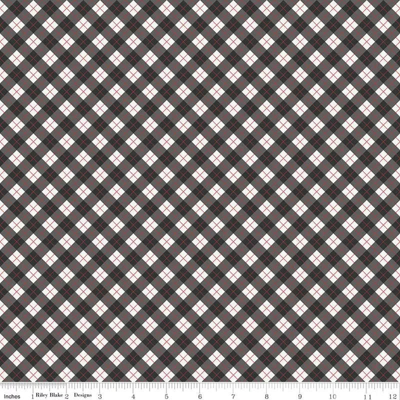 Woodsman Black Bias Plaid Yardage by Lori Whitlock for Riley Blake Designs