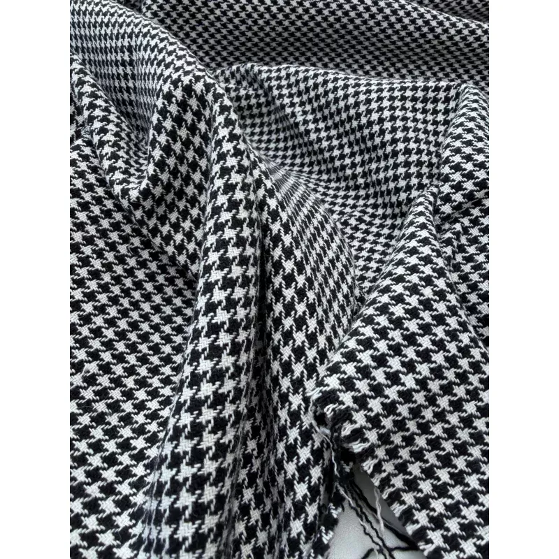 WOOL EDIT 023 black/white dogtooth wool drape