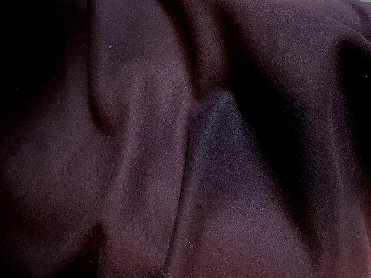 Wool Melton Coating Fabric - Merlot
