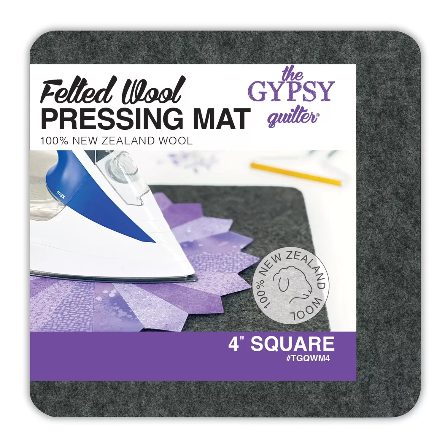 Wool Pressing Mat 4in x 4in x 1 /2in Thick