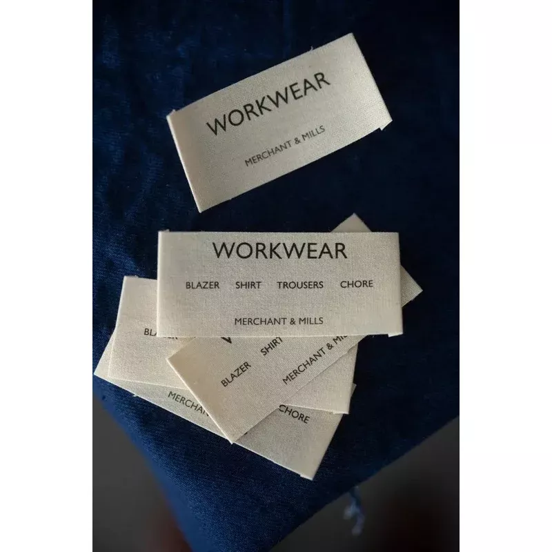 Workwear clothing labels by Merchant & Mills