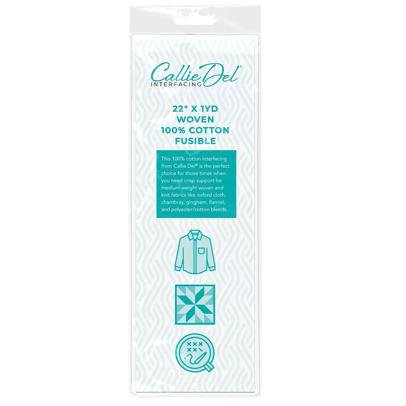 Woven 100% Cotton Fusible Packaged Interfacing 22in x 1yd