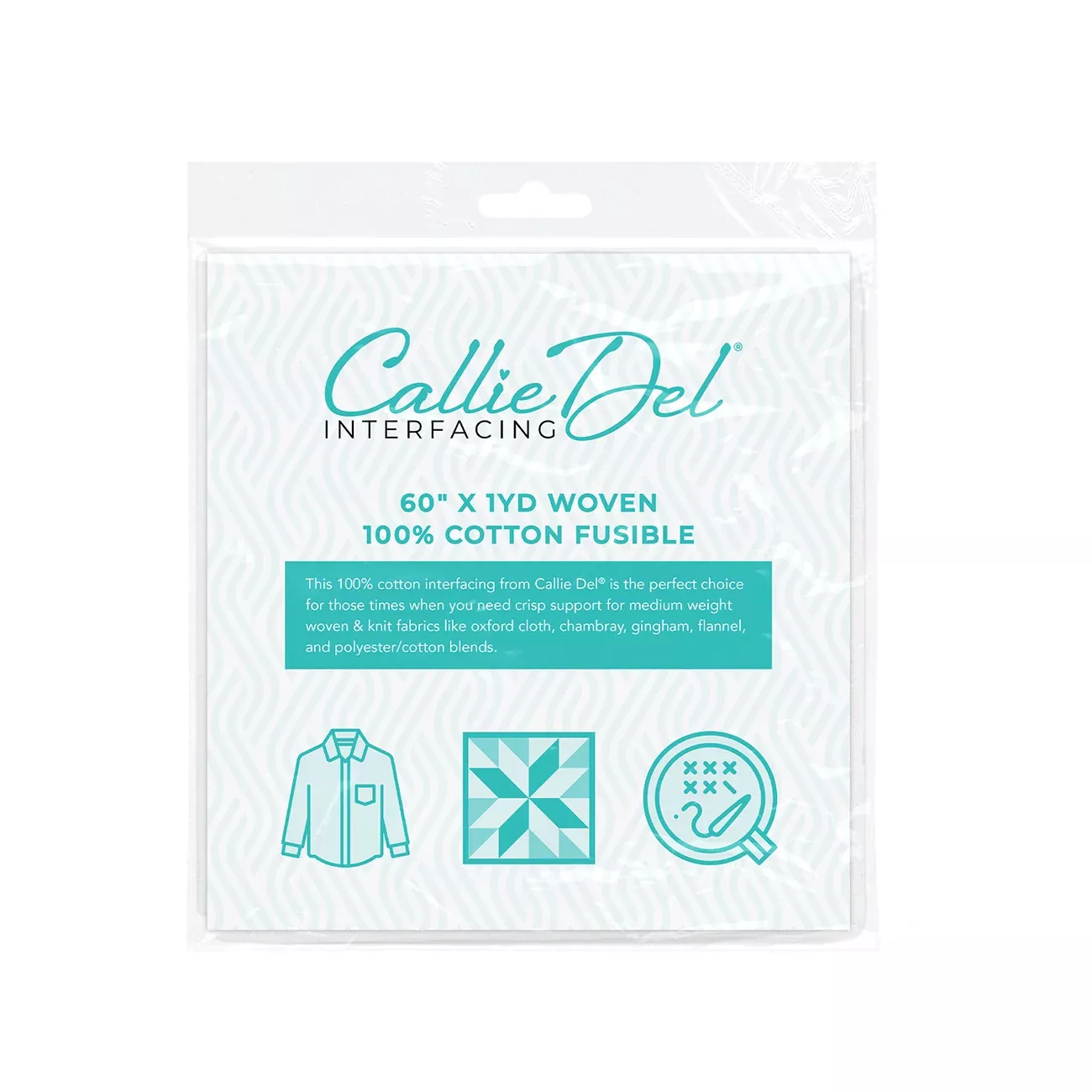 Woven 100% Cotton Fusible Packaged Interfacing 60in x 1yd