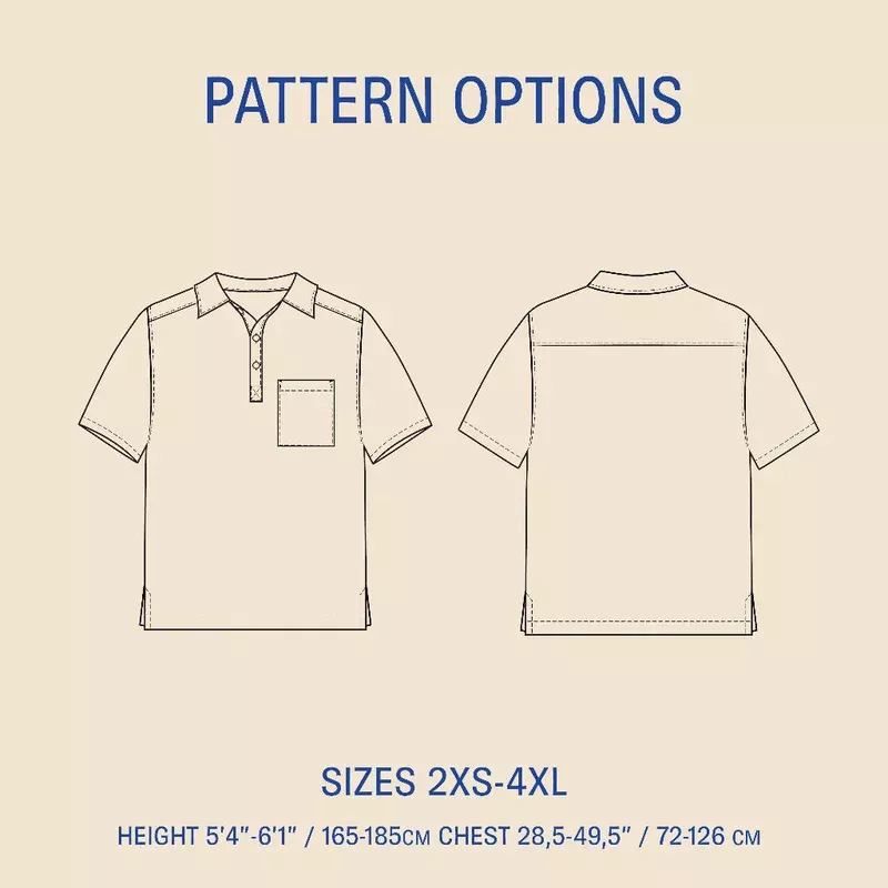 Woven Polo Shirt sewing pattern