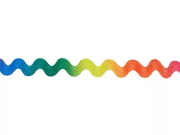 Wrights Printed Jumbo Rick Rack #404- Rainbow #001