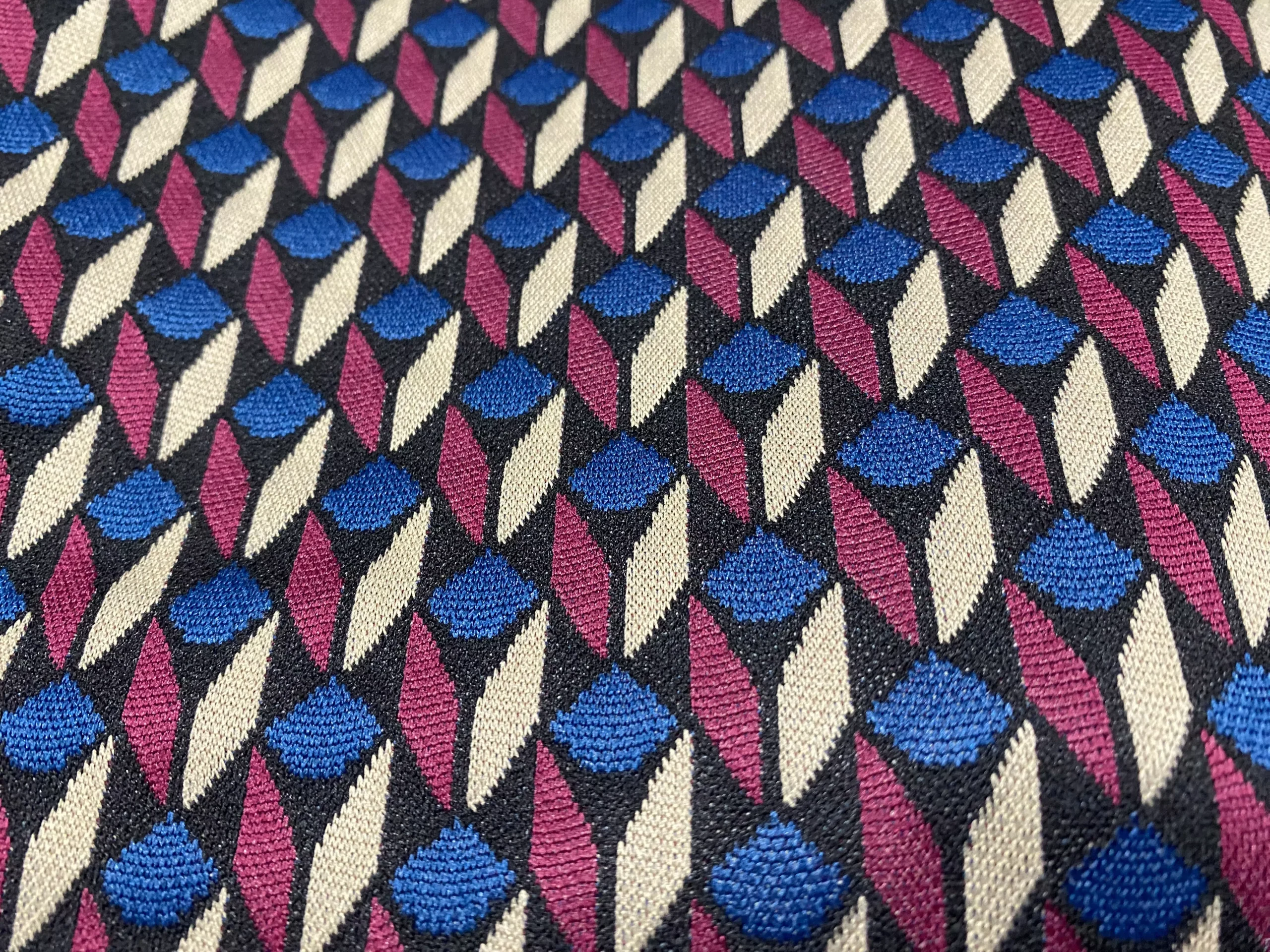 Yarn-Dye Luxury Knit Fabric - Red Royal Graphic