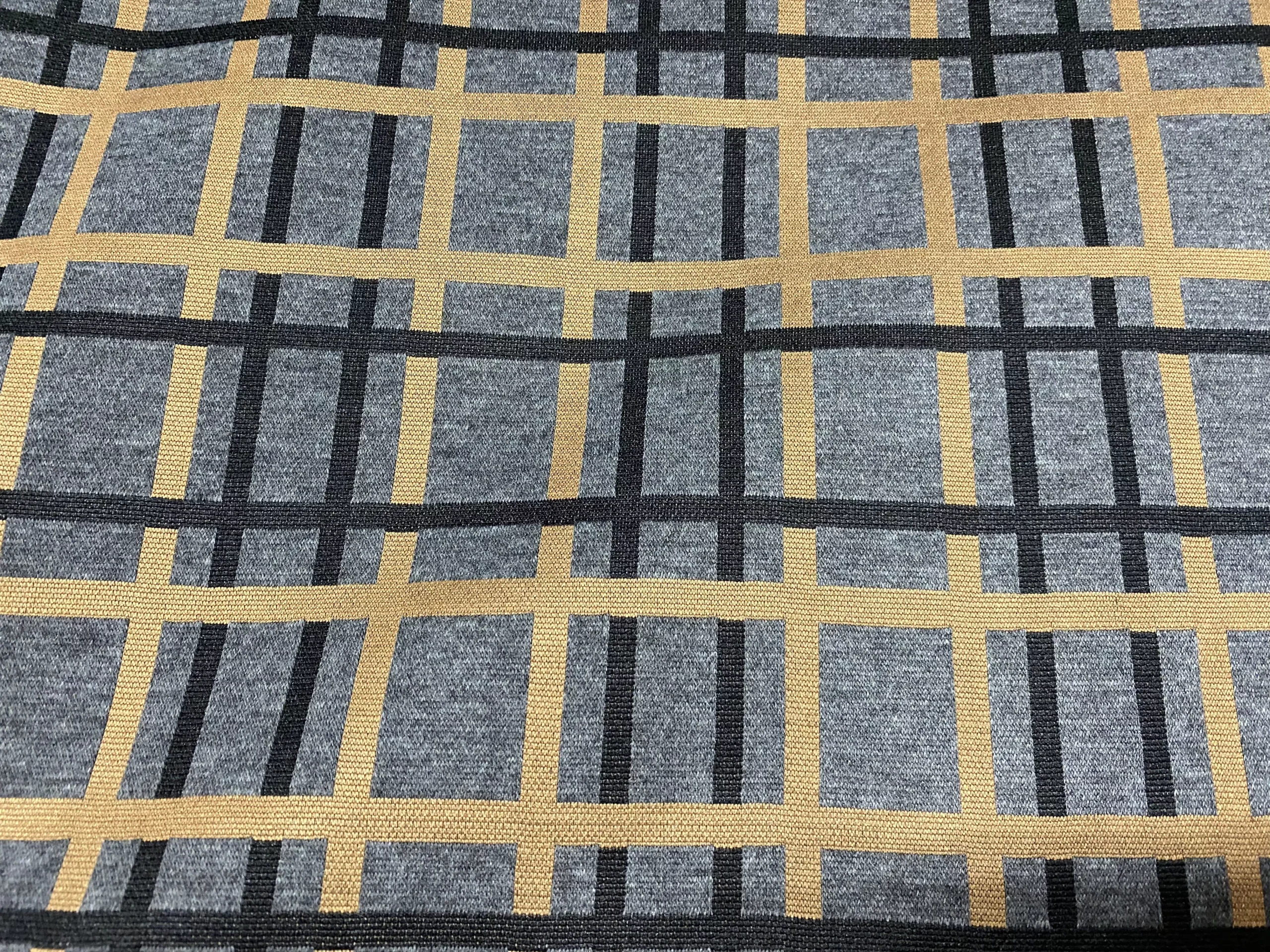 Yarn-Dye Luxury Knit - Gold + Black Plaid
