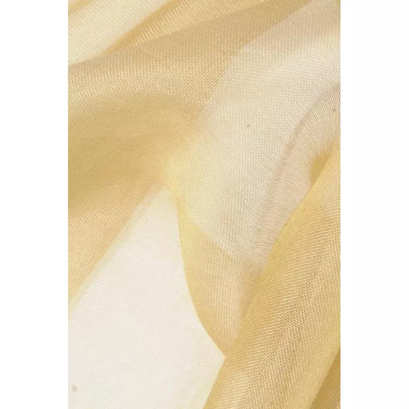 Yellow Beige Silk Organza Fabric