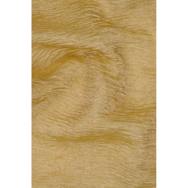 Yellow Gold Metallic Crushed Organza Fabric