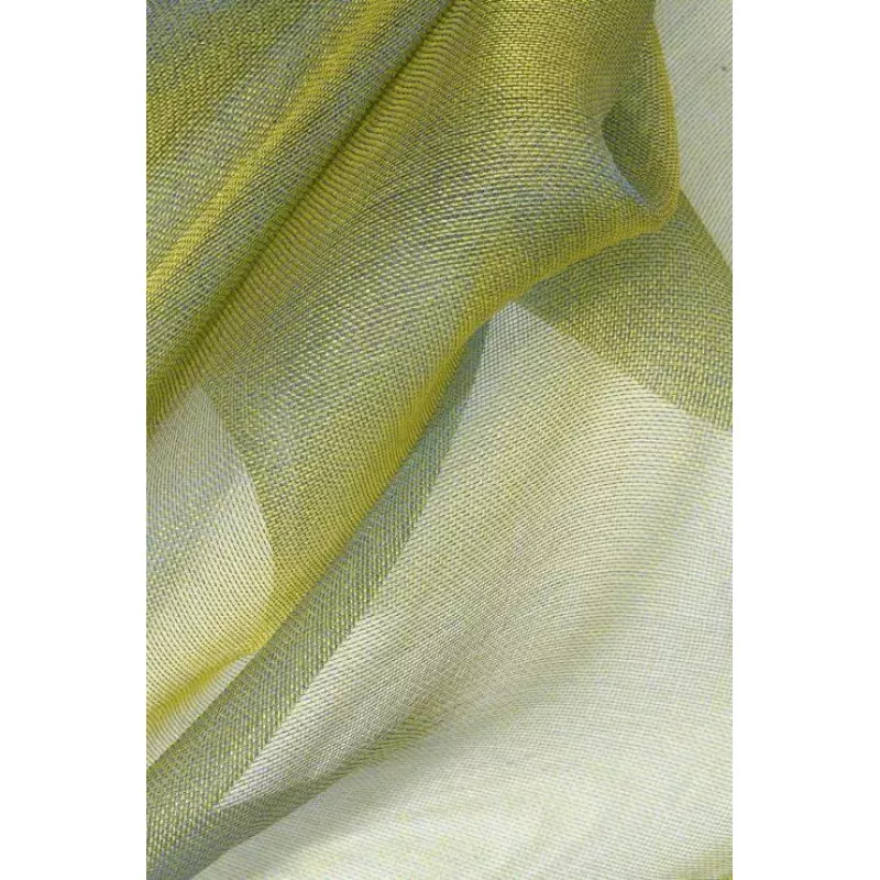 Yellow-Green Silk Organza Fabric