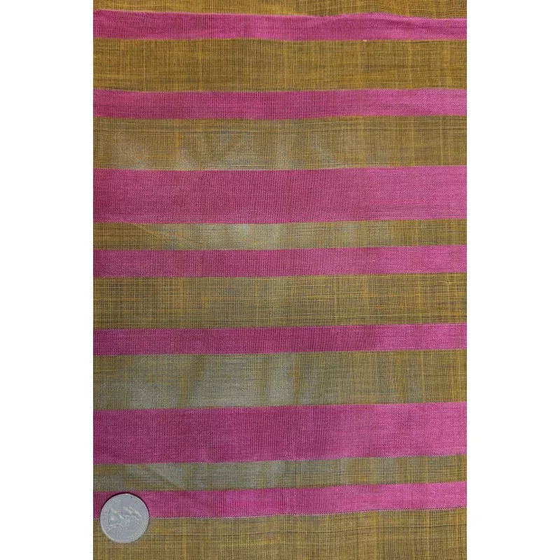 Yellow Pink Stripe Cotton Novelty COT-215