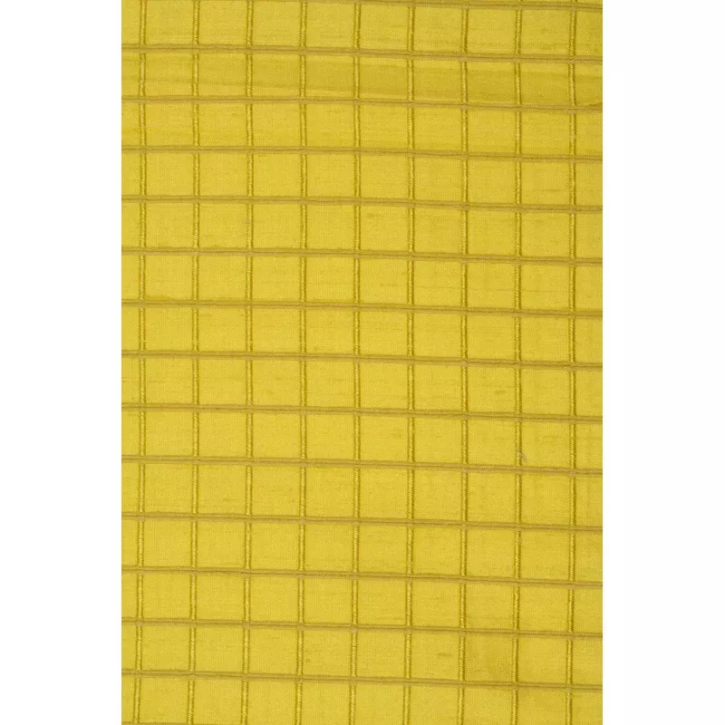 Yellow Silk Shantung Windowpane 44″ Fabric