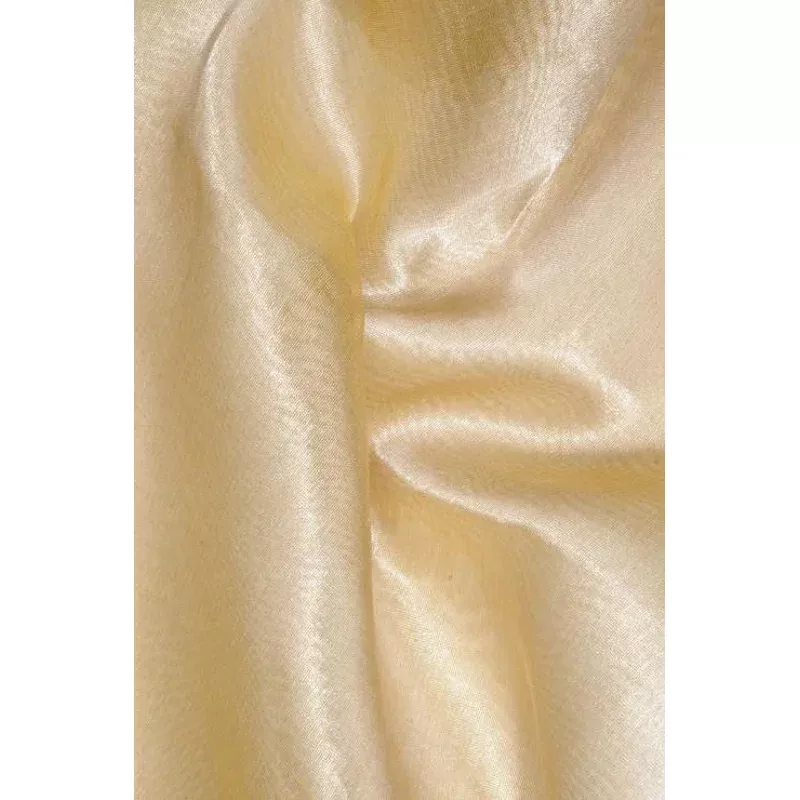 Yellow Silver Metallic Organza Fabric