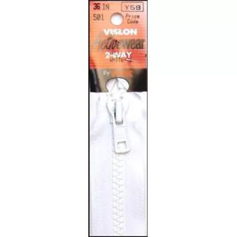 YKK Vislon 2 Way Separating Zippers 36″