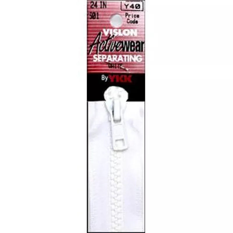 YKK Vislon Separating Zipper 24″