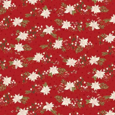 Yuletide Forest Floral Red