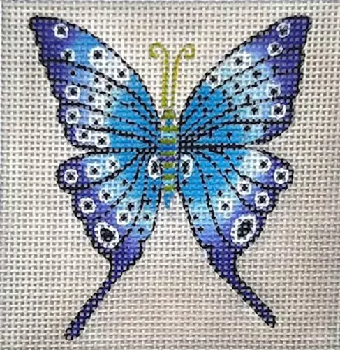 Zecca Designs – Blue Butterfly Square