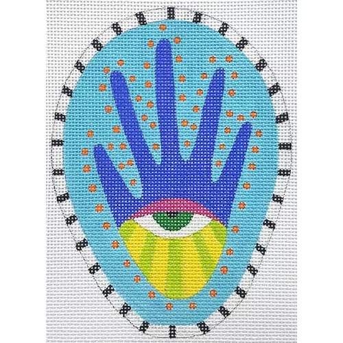 Zecca Designs – Blue Dot Hand Ornament