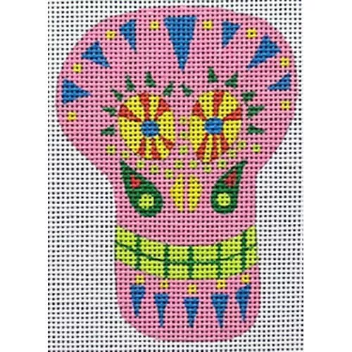 Zecca Designs – Pink Mini Sugar Skull Ornament