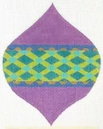 Zecca Designs – Purple Argyle Ornament