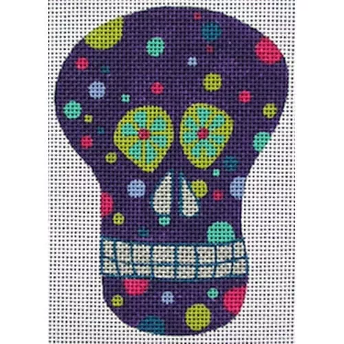 Zecca Designs – Purple Mini Sugar Skull Ornament
