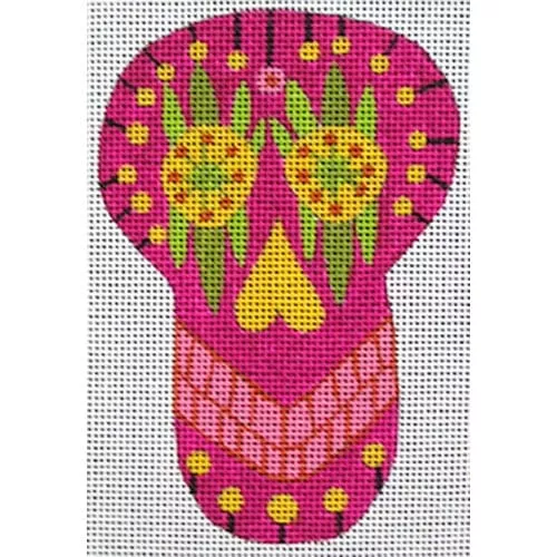 Zecca Designs – Raspberry Mini Sugar Skull Ornament