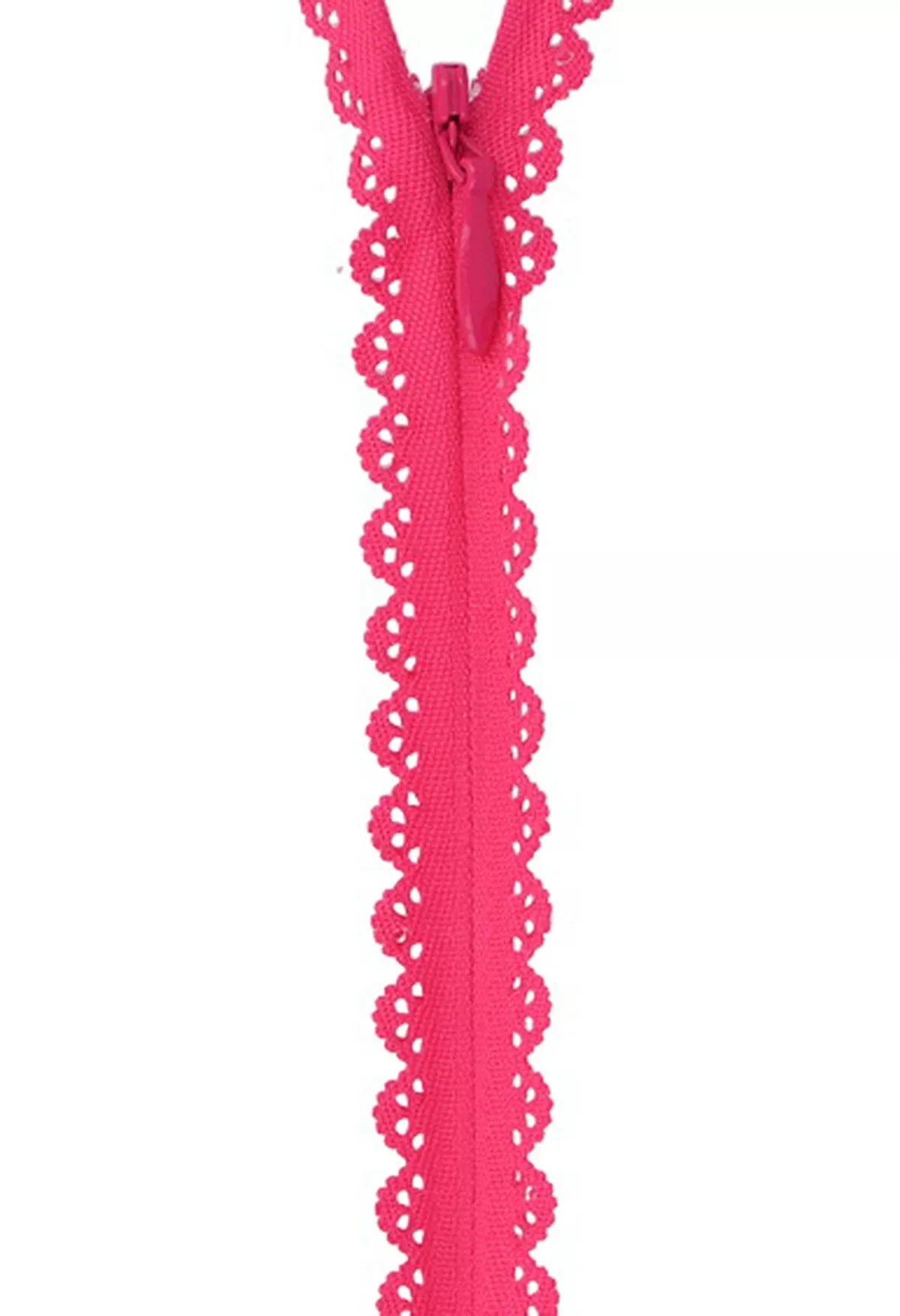Zipper Lace 40cm, 19mm wide, fuchsia