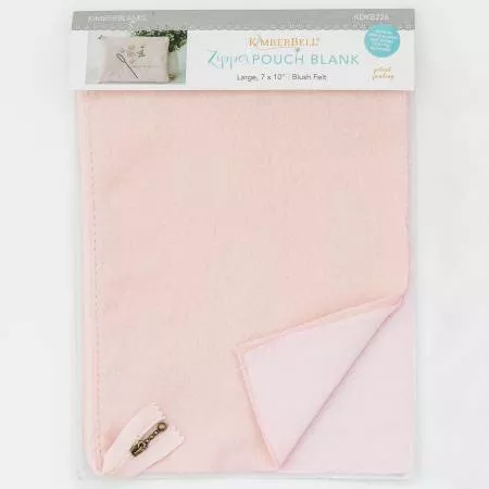 Zipper Pouch Blank Blush Felt Large