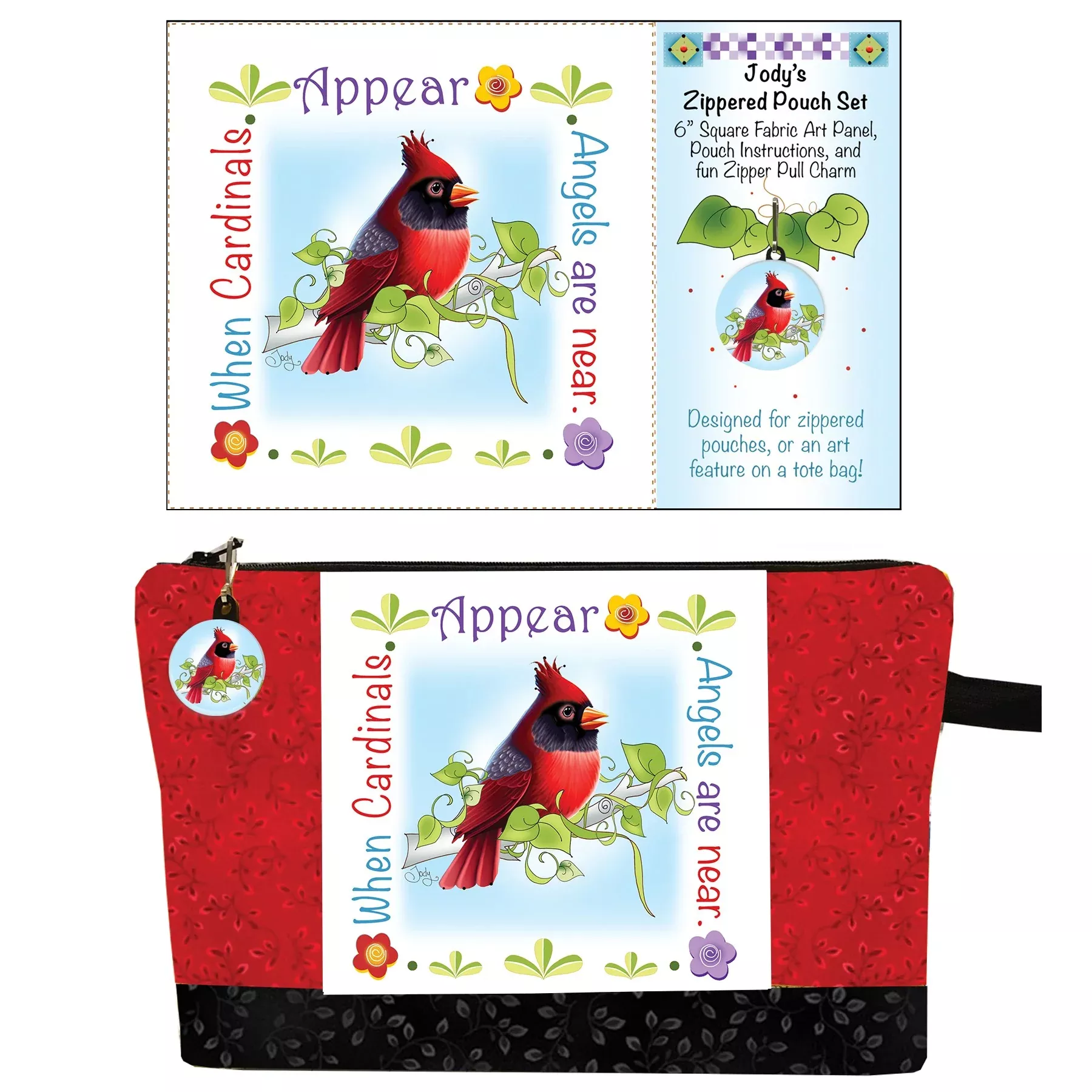 Zipper Pouch Set Cardinal