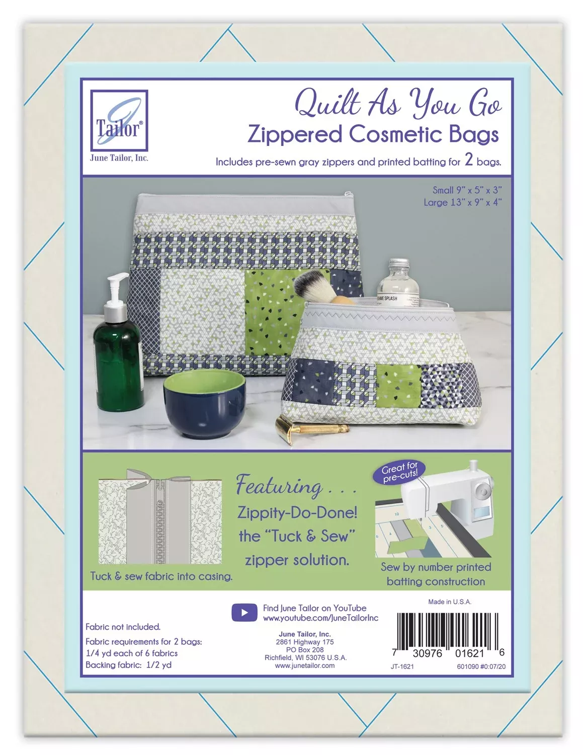 Zippity Do Done Cosmetic Bags QAYG Lt Gray Zip